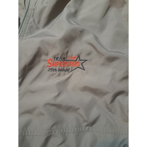 Cutter and Buck Jacket Mens L Gray Full Zip Windbreaker Embroidered Team Super - Picture 2 of 5